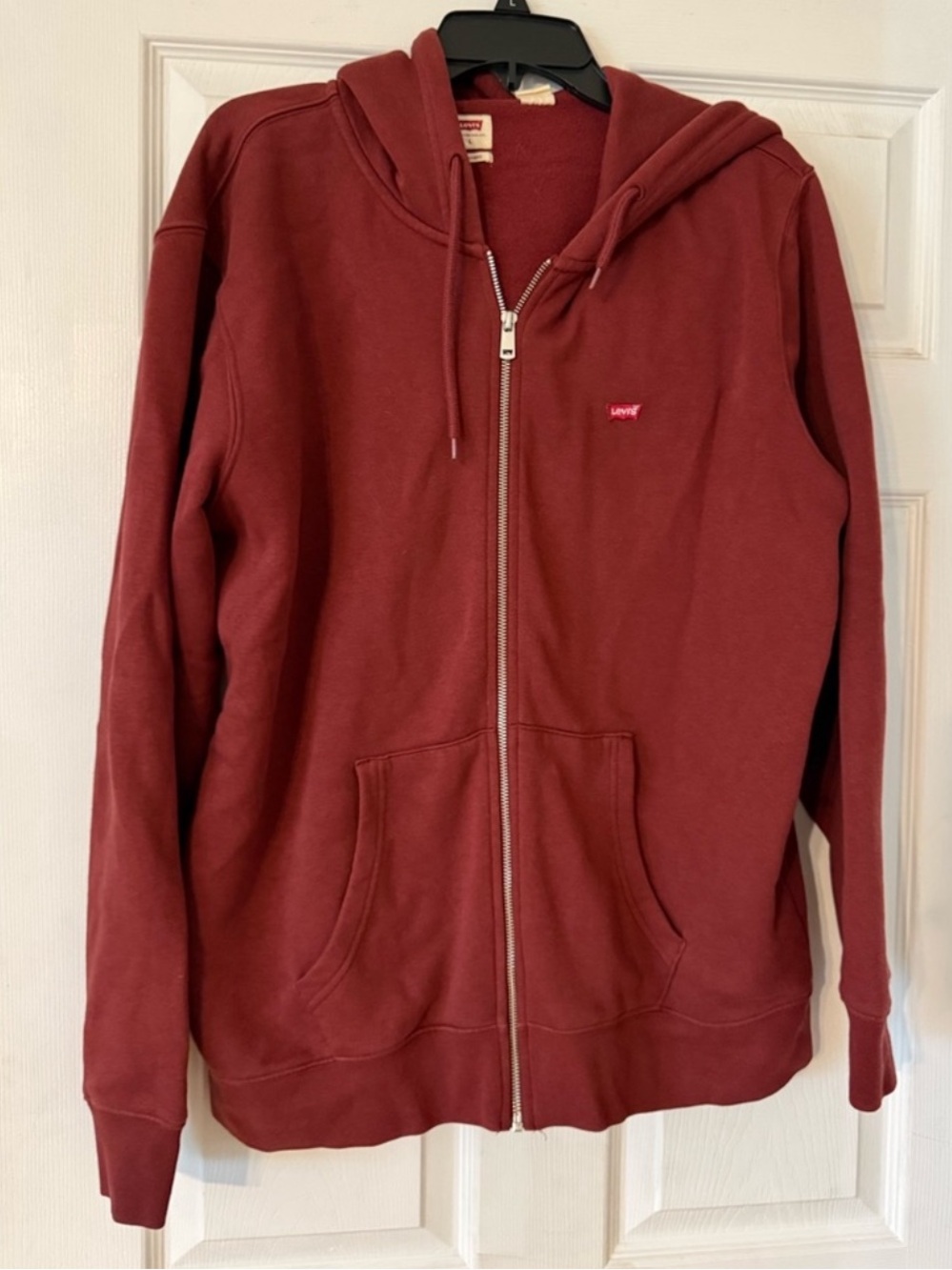 Levi's Men's Deep Red Full-Zip Hoodie